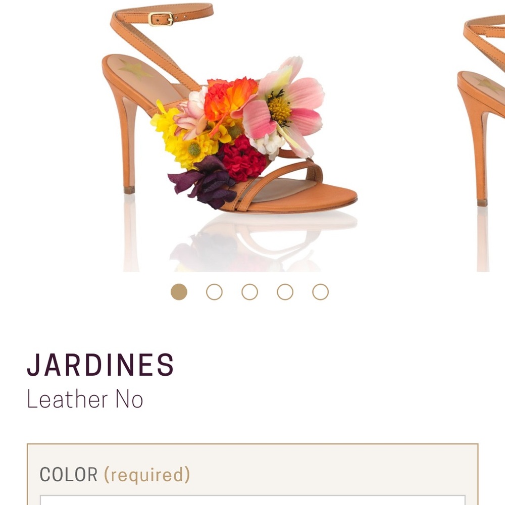 Kotur Floral Embellished Tan Sandals